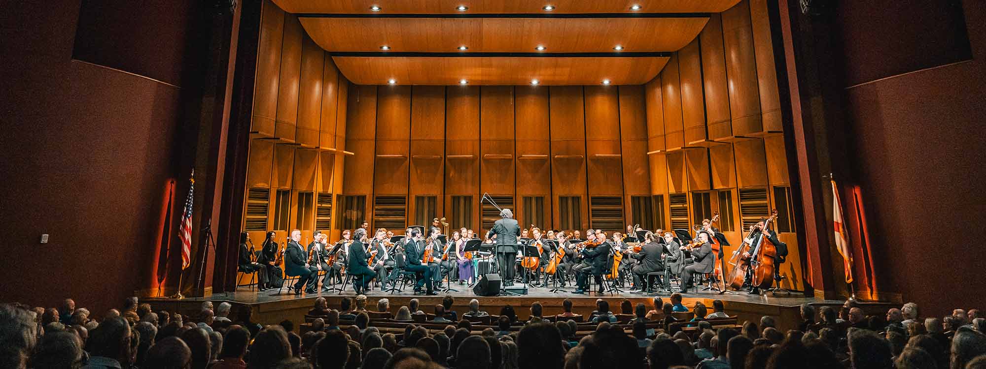 Photograph of The Villages Philharmonic Orchestra performing at The Sharon